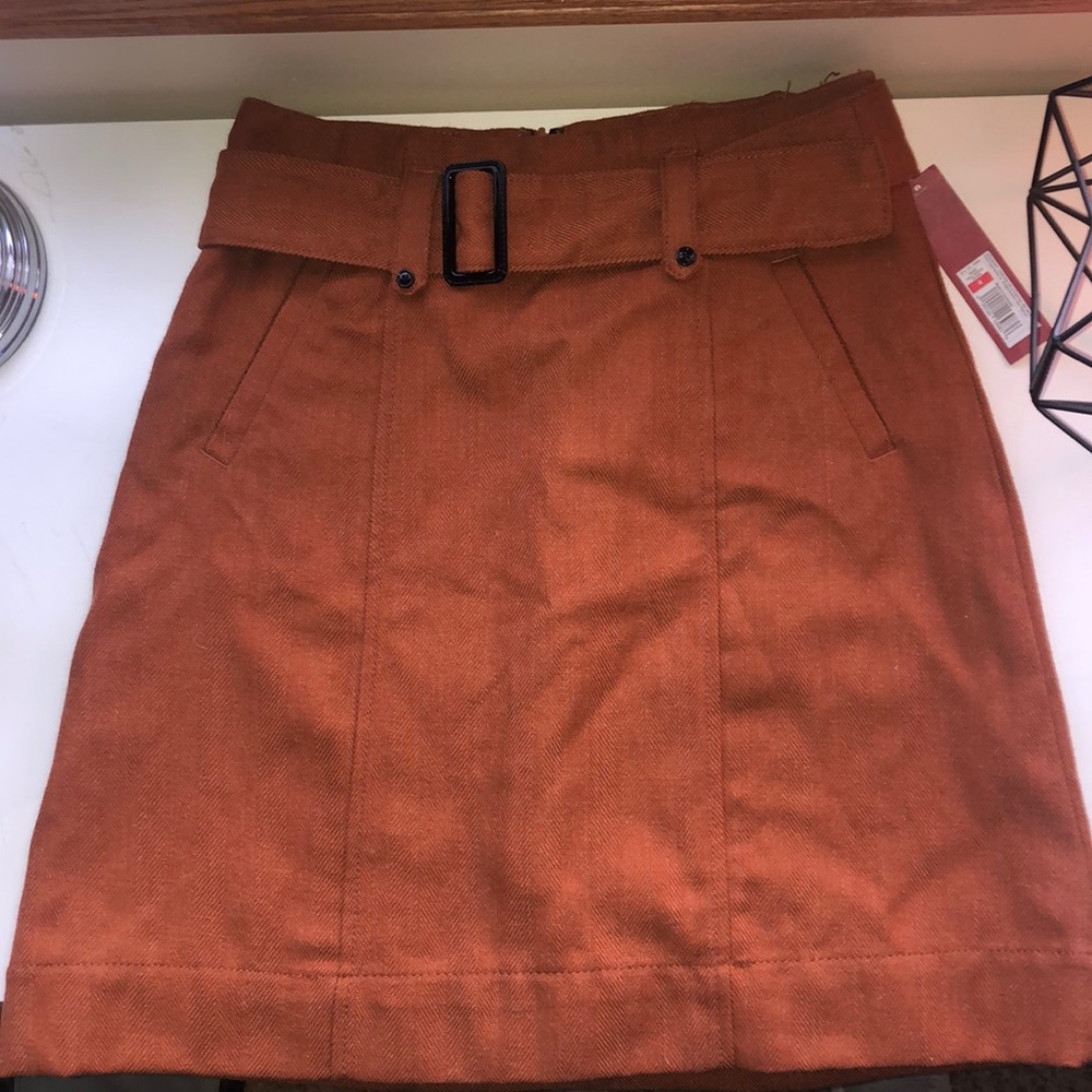 Burnt orange skirt!